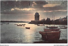 ACDP1-35-0072 - SAINT-SERVAN-SUR-MER - la tour solidor au clair de lune