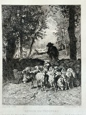 Constant Troyon Gravure Eau