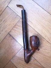 PIPE ANCIENNE DE RANDONNEUR EN BOIS SCULPTÉ ÉPOQUE FIN XIXème PFEIFE 