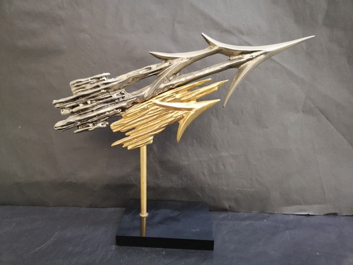 Sculpture bronze doré - , et