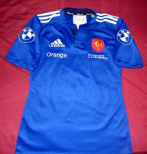 Maillot De Rugby D'Entrainement Du XV De France Saison Porté 2014/2015 T 4/M