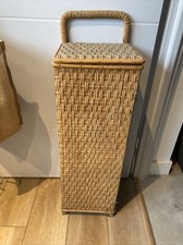 ancienne huche a pain en osier rotin deco Campagne Vintage