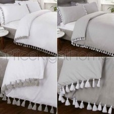 Gland Set Housse de Couette - Simple, Double, King, Super King - Argent ou Blanc