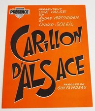 Partition sheet music ANDRE VERCHUREN : Carillon d'Alsace * Accordeon Valse