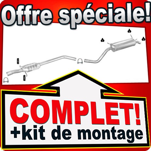 Ligne pot échappement - ligne, d'échappement