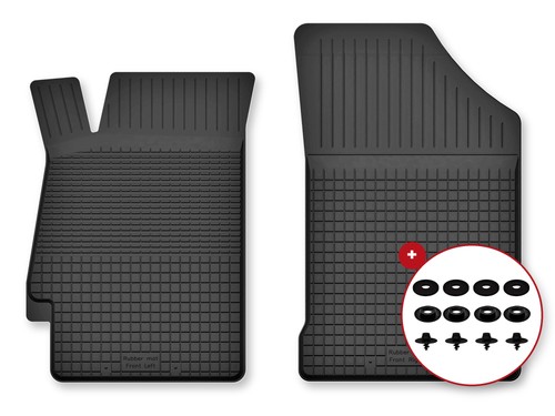 Tapis avant caoutchouc - , bac
