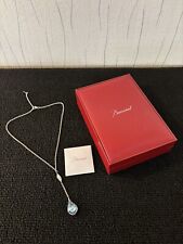 Collier psydélic bleu ciel irisé en cristal de Baccarat