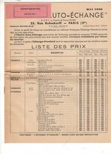 PUB ANCIENNE.....ELECTRIC AUTO ECHANGE à PARIS 23 RUE RUHMKORFF ..8 pages