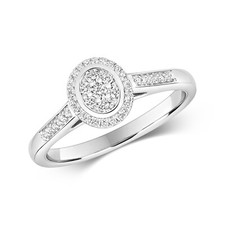 Bague Solitaire Femme Pavage