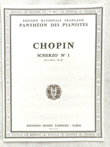 Partition chopin scherzo n - scherzo, n°