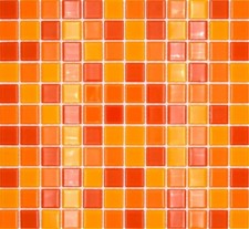 Mosaïque Orange Jaune Rouge