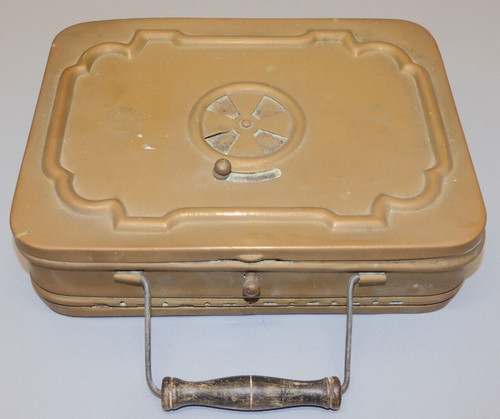 Ancienne chaufferette laiton - -,