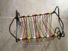 Ancien Range Disques 45 design Porte courrier Scoubidou Jaune Vintage clé de sol