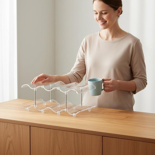 étagère tasses ondulée - Étagère,