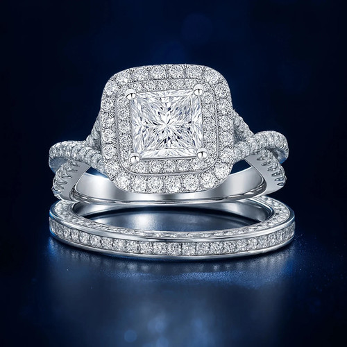 Bague mariée carrée - bague,