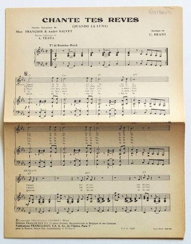 Partition vintage sheet - , music