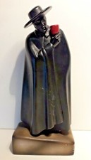 Ancienne Statue publicitaire en terre cuite personnage Pub Porto SANDEMAN 