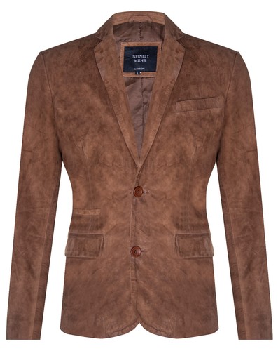 Veste blazer suède marron - blazer, en