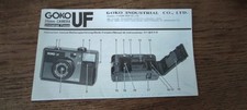 Notice Appareil Photo Ancien GOKO  UF 