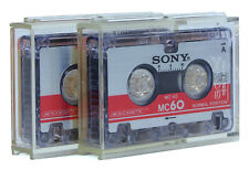 Lot 2 Microcassette Sony MC60 pour dictaphone  (Réf#D-876)