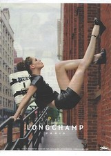 PUBLICITE ADVERTISING 2012 LONGCHAMP sac dessiné par KATE MOSS            260712