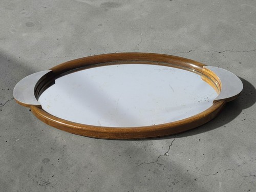Plateau miroir art déco - miroir,