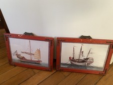 Paire Anciens tableaux dessins