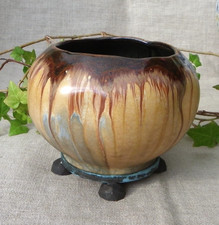 POT EN GRÈS FLAMMÉ VERNISSÉ