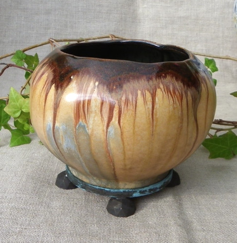 Pot grès flammé - en,