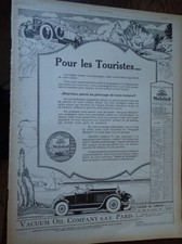 MOBILOIL + MIROIR CICCA publicité papier ILLUSTRATION 1925