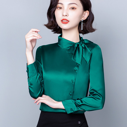 Femme faux satin soie noeud - satin,
