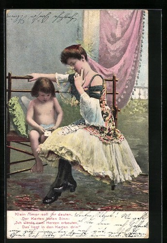 Carte postale amor lit avec - amor,