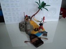 PLAYMOBIL vintage pirates corsaire décor île barque set 4139 de 2008
