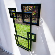 Miroir De Jardin Contemporain En Carrés