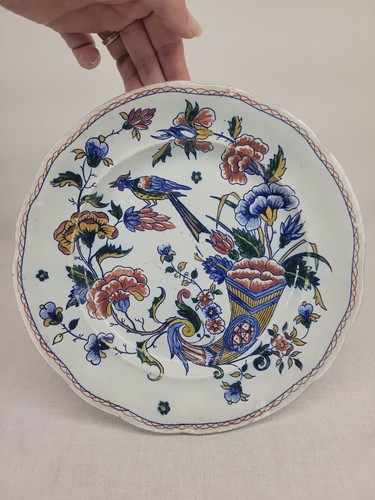 Antique plate gien decor - antique,