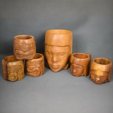 Lot chopes, tasses visage en