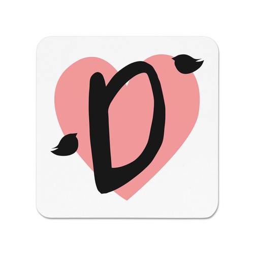 Lettre cœur alphabet - d,
