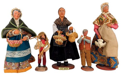 Lot santons ancien terre - santons,