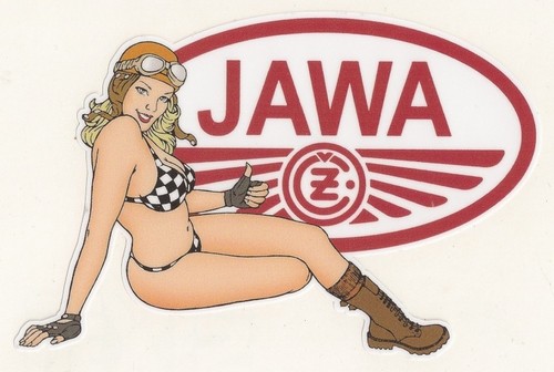 Jawa sticker right pin up - /,
