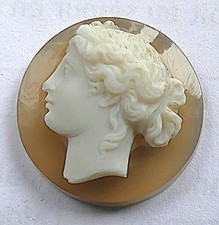 XIXè CAMEE AGATE GRISE. CAMEO