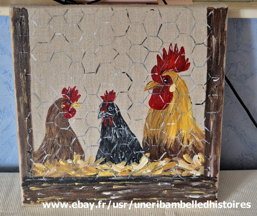 Tableau huile sur - , toile