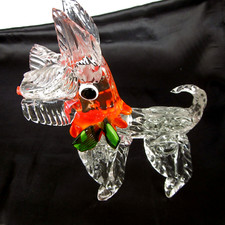 sculpture chien en verre