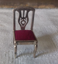maison poupée MINIATURE CHAISE  ARGENT MASSIF 8.25grs MEDUSA ORO 925 8.21 grs