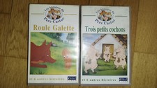 Lot VHS Histoire Père castor Roule galette trois petit cochons Cassette video k7