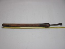 Ancien Fer a Dorer en métal : Simple Filet Courbé  Long Manche en Bois 43  cm