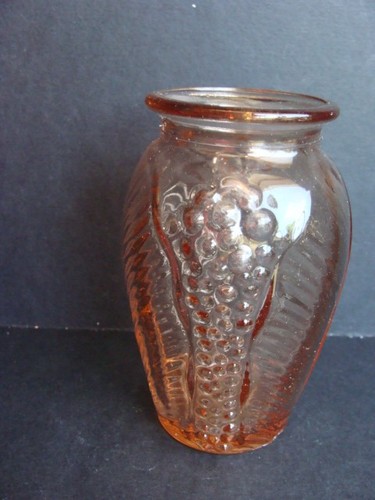 Vase art déco verrre rosé - déco,