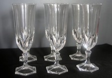 6 flûtes à champagne en cristal d'Arques modèle Chaumont H 17,6 cm