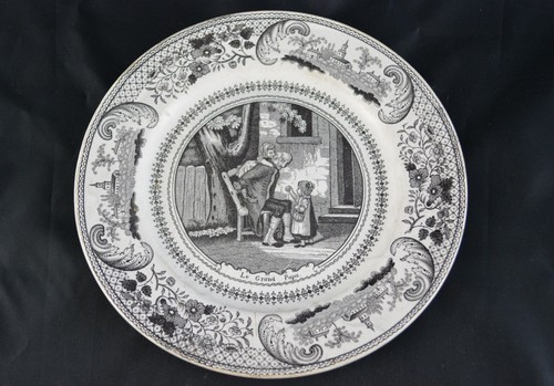 Ancienne assiette gien xix eme - ancienne,