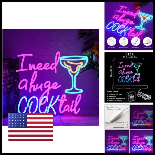 Alkkign cocktail neon sign - alkkign,