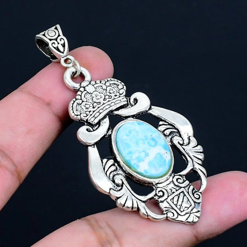 Larimar 925 silver plated - larimar,